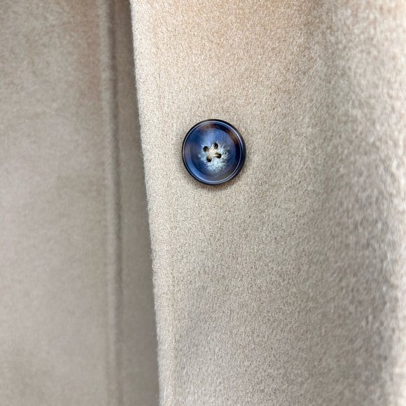 Stylish Tan Long Coat with Fringe - Picture 7 of 8